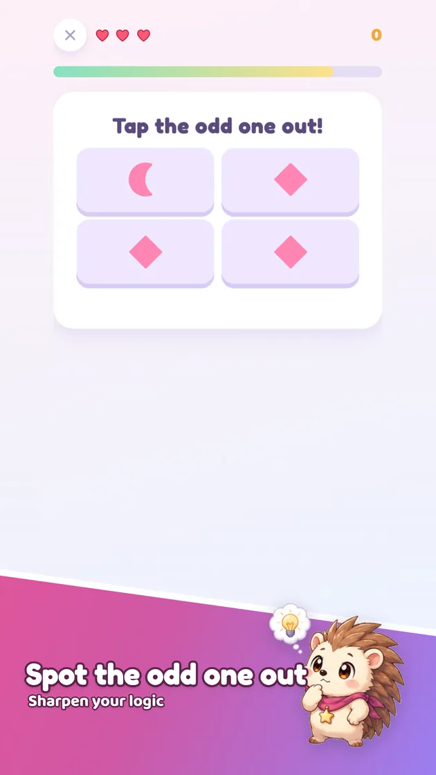 Gameplay — an odd-one-out question