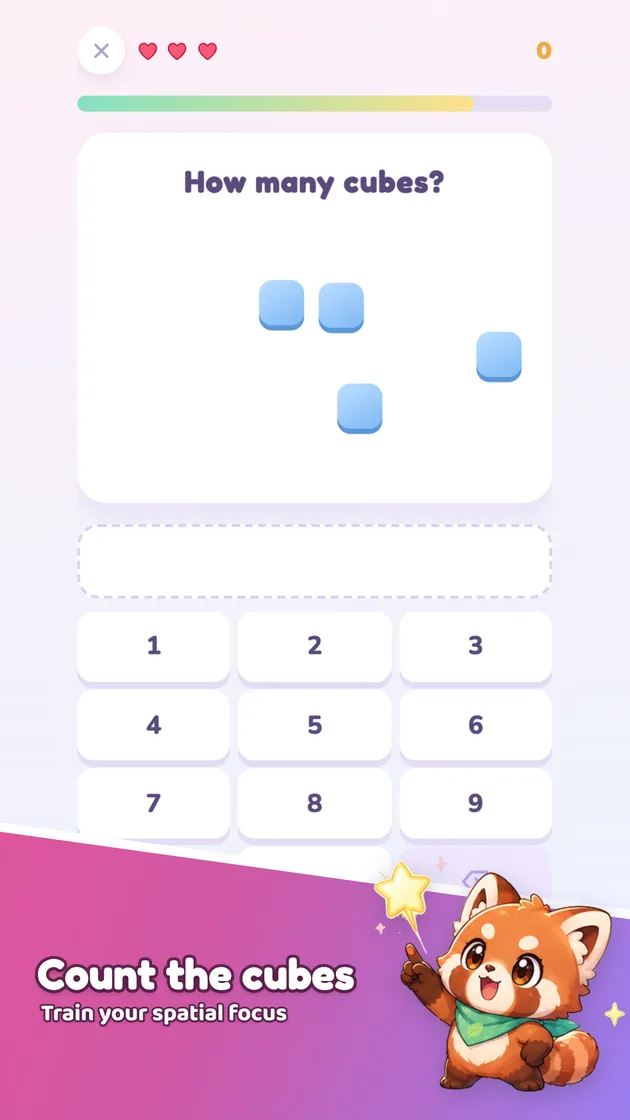 Gameplay — a count-the-cubes question